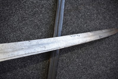 Lot 220 - A LARGE 19TH CENTURY NAVAL BOARDING CUTLASS