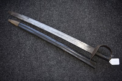 Lot 220 - A LARGE 19TH CENTURY NAVAL BOARDING CUTLASS