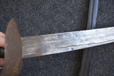 Lot 220 - A LARGE 19TH CENTURY NAVAL BOARDING CUTLASS
