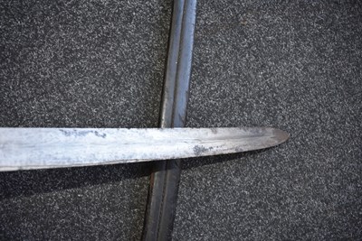 Lot 220 - A LARGE 19TH CENTURY NAVAL BOARDING CUTLASS
