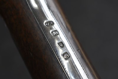Lot 375 - A SCARCE 12-BORE SILVER MOUNTED FULL STOCKED FLINTLOCK SPORTING GUN BY GRIFFIN