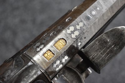 Lot 375 - A SCARCE 12-BORE SILVER MOUNTED FULL STOCKED FLINTLOCK SPORTING GUN BY GRIFFIN