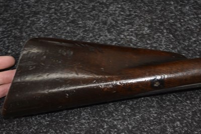 Lot 375 - A SCARCE 12-BORE SILVER MOUNTED FULL STOCKED FLINTLOCK SPORTING GUN BY GRIFFIN