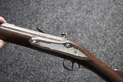 Lot 375 - A SCARCE 12-BORE SILVER MOUNTED FULL STOCKED FLINTLOCK SPORTING GUN BY GRIFFIN