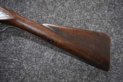 Lot 375 - A SCARCE 12-BORE SILVER MOUNTED FULL STOCKED FLINTLOCK SPORTING GUN BY GRIFFIN