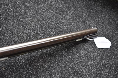Lot 375 - A SCARCE 12-BORE SILVER MOUNTED FULL STOCKED FLINTLOCK SPORTING GUN BY GRIFFIN