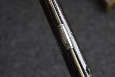 Lot 375 - A SCARCE 12-BORE SILVER MOUNTED FULL STOCKED FLINTLOCK SPORTING GUN BY GRIFFIN