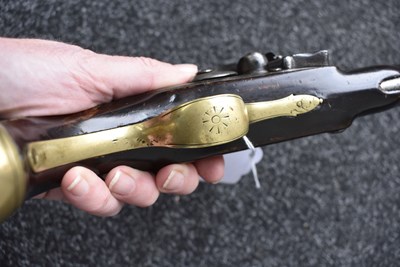 Lot 314 - AN 18TH CENTURY 10-BORE FLINTLOCK BLUNDERBUSS PISTOL BY WILLIAM REYNOLDS