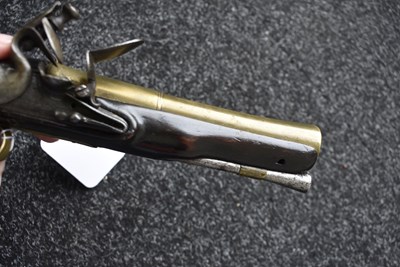 Lot 314 - AN 18TH CENTURY 10-BORE FLINTLOCK BLUNDERBUSS PISTOL BY WILLIAM REYNOLDS