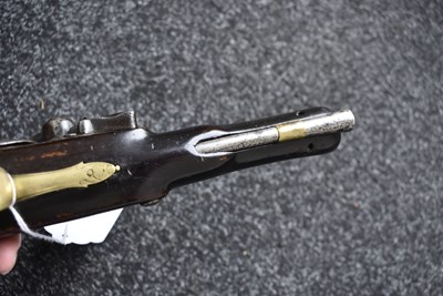 Lot 314 - AN 18TH CENTURY 10-BORE FLINTLOCK BLUNDERBUSS PISTOL BY WILLIAM REYNOLDS