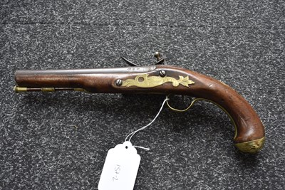 Lot 315 - A 22-BORE FLINTLOCK HOLSTER OR COACHING PISTOL BY THOMAS RICHARDS