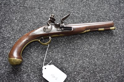 Lot 315 - A 22-BORE FLINTLOCK HOLSTER OR COACHING PISTOL BY THOMAS RICHARDS