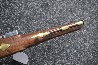 Lot 315 - A 22-BORE FLINTLOCK HOLSTER OR COACHING PISTOL BY THOMAS RICHARDS