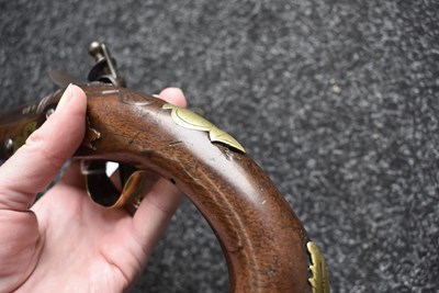 Lot 315 - A 22-BORE FLINTLOCK HOLSTER OR COACHING PISTOL BY THOMAS RICHARDS