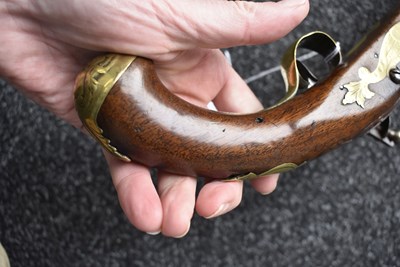 Lot 315 - A 22-BORE FLINTLOCK HOLSTER OR COACHING PISTOL BY THOMAS RICHARDS