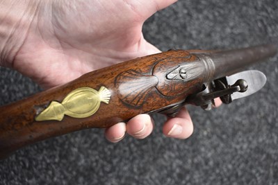 Lot 315 - A 22-BORE FLINTLOCK HOLSTER OR COACHING PISTOL BY THOMAS RICHARDS