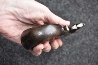Lot 318 - A 54-BORE LARGE SIZED FLINTLOCK TAP ACTION OVERCOAT PISTOLBY KETLAND & CO