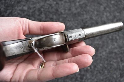 Lot 318 - A 54-BORE LARGE SIZED FLINTLOCK TAP ACTION OVERCOAT PISTOLBY KETLAND & CO