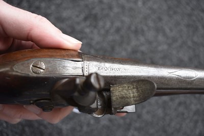 Lot 316 - A 28-BORE FLINTLOCK OVERCOAT OR TRAVELLING PISTOL BY KETLAND & CO.
