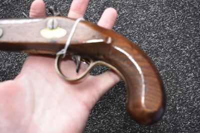 Lot 316 - A 28-BORE FLINTLOCK OVERCOAT OR TRAVELLING PISTOL BY KETLAND & CO.