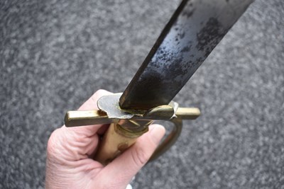 Lot 261 - AN 18TH CENTURY GERMAN HUNTING HANGER OR SWORD
