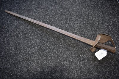 Lot 222 - AN 18TH CENTURY NAVAL BOARDING CUTLASS