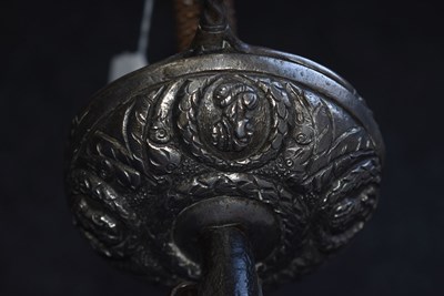 Lot 16 - A FINE 17TH CENTURY ENGLISH DISH-HILT RAPIER