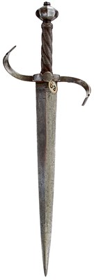 Lot A SAXON LEFT HAND DAGGER IN THE EARLY 17TH CENTURY STYLE