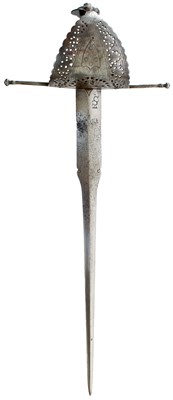 Lot A SPANISH LEFT HAND DAGGER IN THE MID 17TH CENTURY STYLE