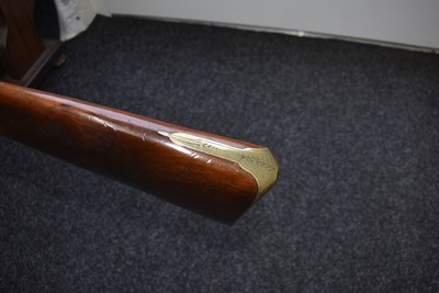 Lot 371 - A FLINTLOCK BAYONET BLUNDERBUSS BY MABSON & LABRON