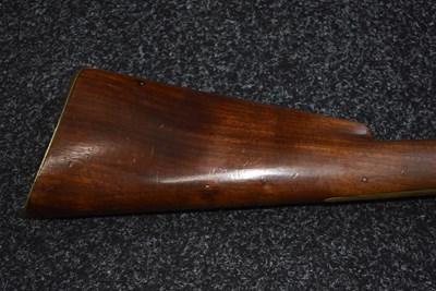 Lot 371 - A FLINTLOCK BAYONET BLUNDERBUSS BY MABSON & LABRON