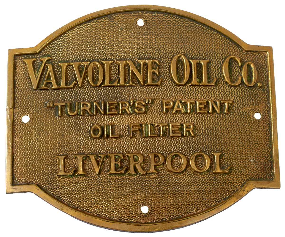 Lot 546 - A VALVOLINE OIL COMPANY BRASS SIGN