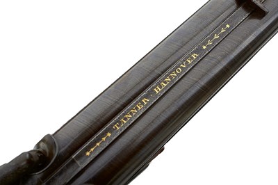 Lot 377 - OF ROYAL INTEREST: WILLIAM THE FOURTH’S DOUBLE BARRELLED 20-BORE COMBINATION RIFLE AND SPORTING GUN BY TANNER OF HANNOVER