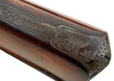Lot 377 - OF ROYAL INTEREST: WILLIAM THE FOURTH’S DOUBLE BARRELLED 20-BORE COMBINATION RIFLE AND SPORTING GUN BY TANNER OF HANNOVER