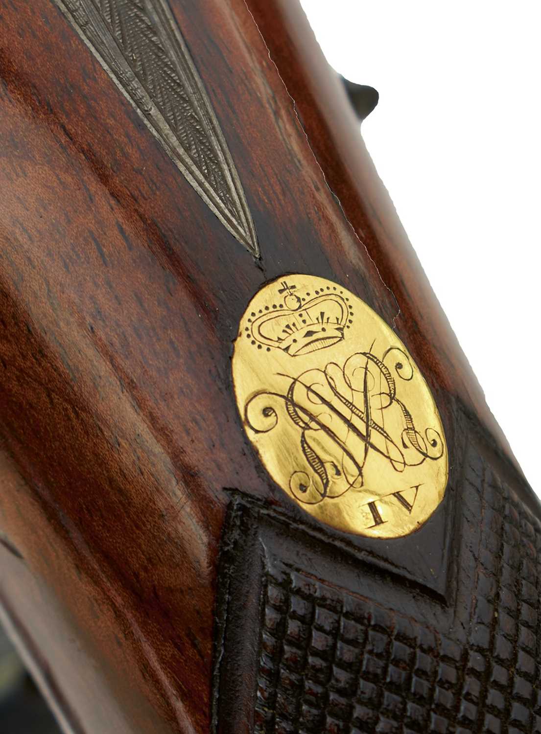 Lot 377 - OF ROYAL INTEREST: WILLIAM THE FOURTH’S DOUBLE BARRELLED 20-BORE COMBINATION RIFLE AND SPORTING GUN BY TANNER OF HANNOVER