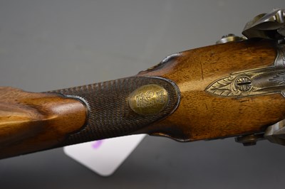 Lot 376 - OF ROYAL INTEREST: A 22-BORE COMBINATION FLINTLOCK SPORTING GUN AND RIFLE BY CRAUSE OF HERZBERG