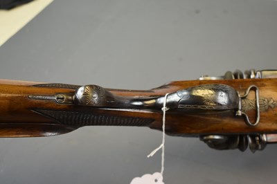 Lot 376 - OF ROYAL INTEREST: A 22-BORE COMBINATION FLINTLOCK SPORTING GUN AND RIFLE BY CRAUSE OF HERZBERG