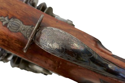 Lot 376 - OF ROYAL INTEREST: A 22-BORE COMBINATION FLINTLOCK SPORTING GUN AND RIFLE BY CRAUSE OF HERZBERG