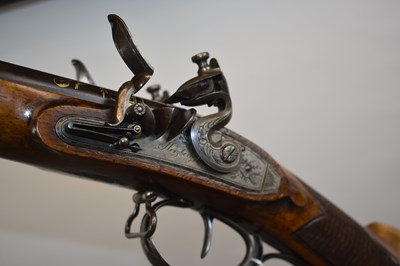 Lot 376 - OF ROYAL INTEREST: A 22-BORE COMBINATION FLINTLOCK SPORTING GUN AND RIFLE BY CRAUSE OF HERZBERG